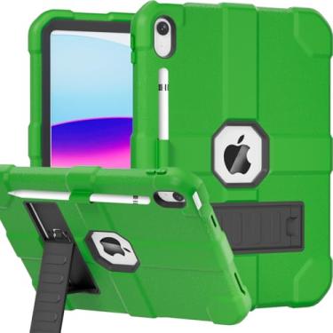 Imagem de Stweap Capa para iPad (A16) 11ª geração 11 polegadas 2025/iPad 10ª geração 10,9 polegadas 2022, capa protetora resistente [suporte de lápis embutido] para iPad 11/10 geração (verde escuro/preto)
