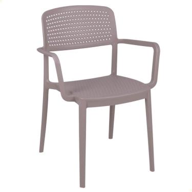 Imagem de Cadeira Serena Tramontina em Polipropileno Camurça com Braços 92097210