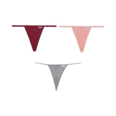 Imagem de Tanga Feminina De Algodão M-XL Sexy Biquíni Calcinha Cintura Baixa G-s