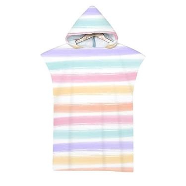 Imagem de kaylz Poncho de surf de microfibra toalha de praia vestível grande, toalha com capuz infantil adulto poncho de secagem rápida (75 * 110 cm, rosa)