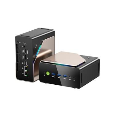 Imagem de GMKtec EVO-T1 Mini PC Workstation Ultra 9 285H (até 5,4GHz) Mini Computador para Jogos, 64GB DDR5 (32GB*2) 1TB PCIe 4.0 SSD 3X M.2 Slots de Expansão, Oculink, Tela Quad Screen 8K Display