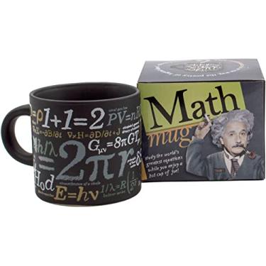 Imagem de Caneca de café com fórmulas matemáticas – Ponder as famosas equações matemáticas enquanto você aproveita sua bebida – vem em uma caixa de presente divertida – por The Unemployed Philosophers Guild