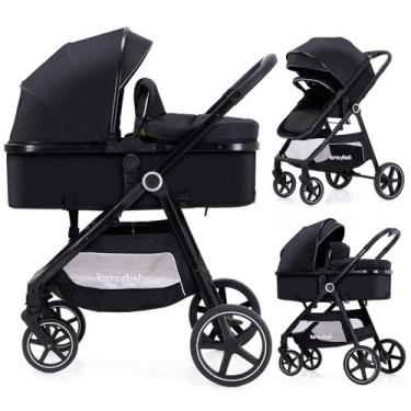 Imagem de Carrinho de passeio LORTSYBAB 2 em 1 com modo berço por 0 a 36 meses