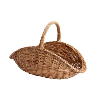 Imagem de Bothyi Cesta de Vime Trançada com Alça, Portátil, Multifuncional, para Arranjos Florais, para Viagens Ao Campo, S