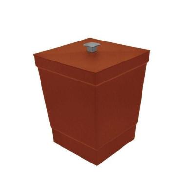 Imagem de Lixeira Para Banheiro De Plástico Com Tampa - Stolf Vermelho