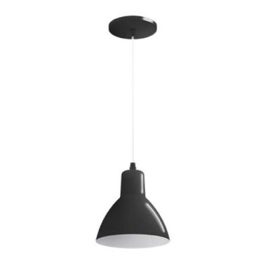 Imagem de Lustre Pendente Taschibra Cúpula Td 622 E27 Bivolt Preto