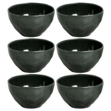 Imagem de Conjunto 6 Bowls 558ml Orgânicos Verde Cerâmica Arauco Porto Brasil Ti