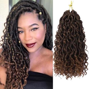 Imagem de Extensões de cabelo YESEGO Goddess Locs Crochet 30 cm, 6 pacotes