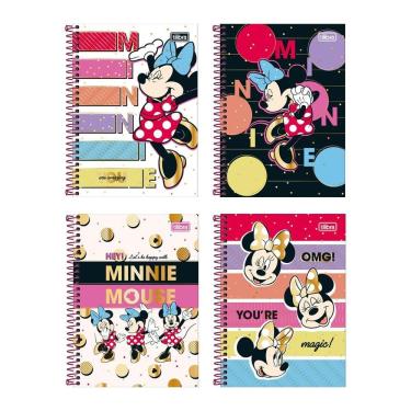 Imagem de Caderno espiral capa dura 1/4 80 fls Minnie Tilibra