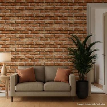 Imagem de Papel de Parede Lavavél Vinil Adesivo Decor Tijolo 1,00X0,61 - Alltak,
