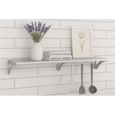 Imagem de Prateleira Suporte Estante Hack de Parede Em Inox