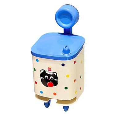 Imagem de Baoblaze Caixa de armazenamento de parede, porta-guardanapos, organizador de produtos femininos multiuso para banheiros públicos, Azul