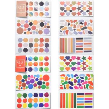 Imagem de 24 folhas coloridas adesivo adesivos adesivos d