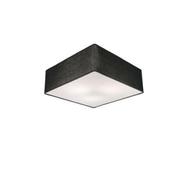 Imagem de Plafon Quadrado Sobrepor Vivare Md-3000 Cúpula em Tecido 25x25x12cm - 