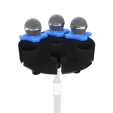 Imagem de Suporte de microfone Etour Multi para 6 microfones com anéis estabiliz