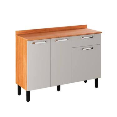 Imagem de Balcão de Cozinha Itatiaia Madeira 3 Portas 1 Gaveta Vegas