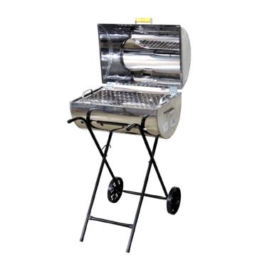 Imagem de Churrasqueira Master Grill Inox Grelha e Carrinho 94x38x30cm