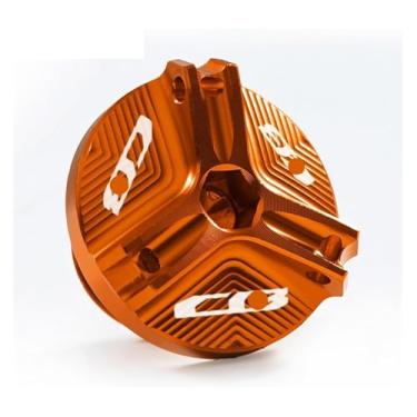 Imagem de Compatível com CB650R CB400 CB500X CB500F CB300R CB190R CB650F CB1000R CB11000 Parafuso de tampa de óleo do motor Peças de proteção da tampa de enchimento de combustível (CB laranja)