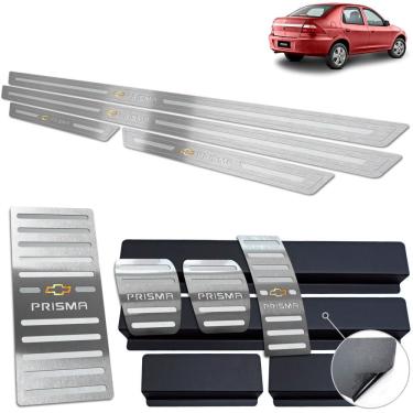 Imagem de Descanso De Pé + Soleira Pedaleira Prata Prisma 2006 A 2012