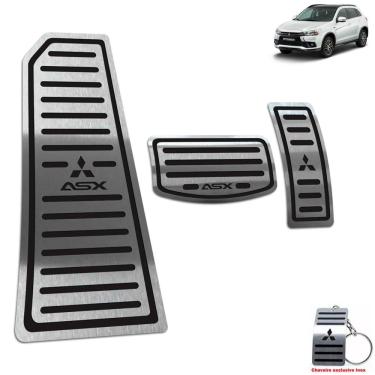 Imagem de Pedaleiras + Descanso De Pé Em Inox Asx 2018/2020 Preto