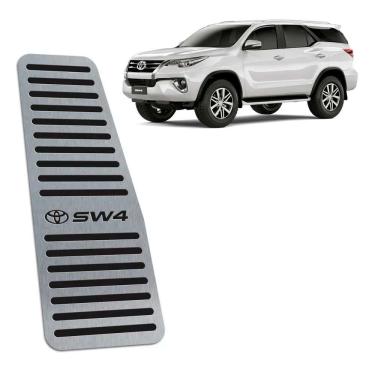 Imagem de Descanso De Pé Toyota Hilux Sw4 2016/2019 Aço Inox Preto