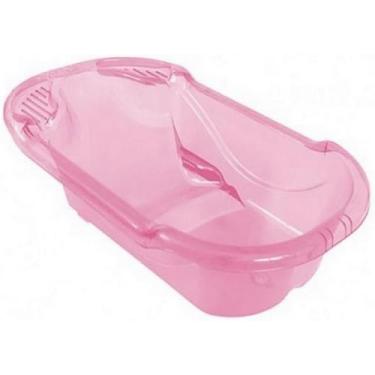 Imagem de Banheira Infantil Ergonomica Safety Rosa Transp. Tutti Baby