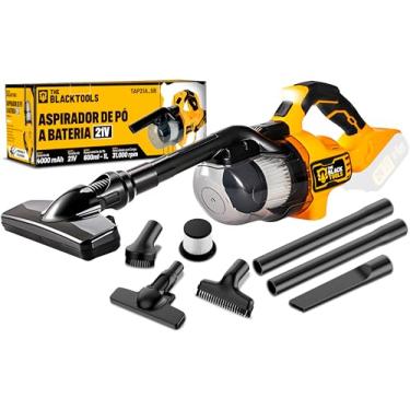 Imagem de Aspirador de Pó Portátil TAP21A_SB The Black Tools Sem Bateria 300W, Filtro HEPA, Luz LED, 6 Acessórios – Para Obras, Oficinas, Carros e Residências