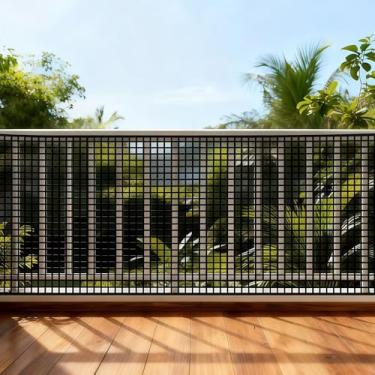 Imagem de PotatoLife Cerca de malha de arame de plástico, cerca de varanda para bebês e animais de estimação, cerca de segurança, protetor de escada, aves, jardim, suporte de árvores, material durável, laços de