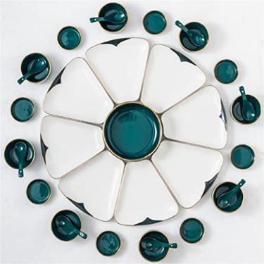 Imagem de Prato de jantar reunião, prato de cerâmica, conjunto de utensílios domésticos, prato de jantar (D conforme mostrado)