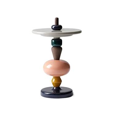 Imagem de Mesa central moderna pequena mesa de centro criativa sofá mesa lateral sala de estar móveis redonda sala de estar decoração mesa quarto