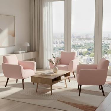 Imagem de Kit De 3 Capas Para Cadeira Poltrona Opala Em Malha Gel Premium Lisa Avulsa Ajustável (Rosa Claro)