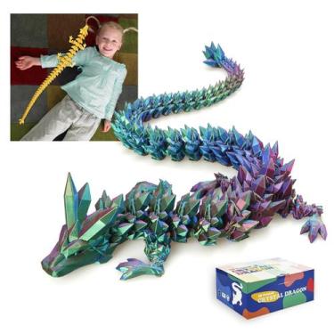 Imagem de Dragon Toy RWSEFK 30 cm, dragão de cristal impresso em 3D