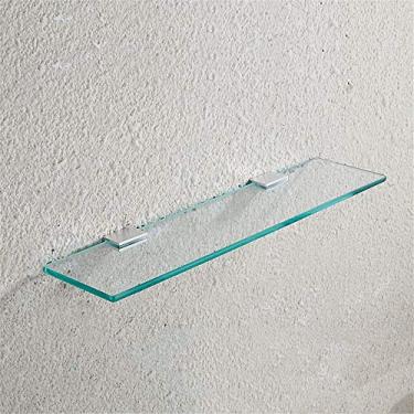 Imagem de Prateleira de banheiro dobrável prateleira de banheiro de camada única suporte de vidro de banheiro espelho moldura frontal suporte de armazenamento de cozinha (cor: tamanho transparente: 70 cm)