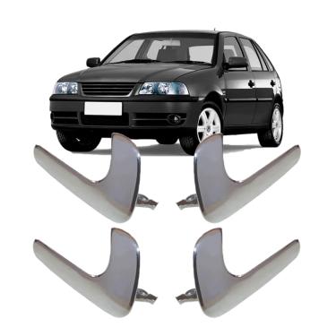 Imagem de Kit 4 Portas Maçaneta Interna Parati Gol Saveiro Cromada