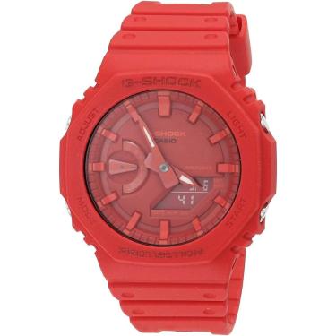 Imagem de Relógio Casio Masculino Ref:Ga-2100-4adr G-Shock Anadigi Red