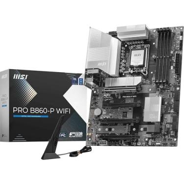 Imagem de MSI Placa-mãe PRO B860-P, ATX - Suporta processadores Intel Core Ultra (Série 2), LGA 1851-12 DRPS, DDR5 Memory Boost (8600+ MT/s OC), PCIe 5.0 x16 e 4.0 x16, M.2 Gen5, LAN 5G