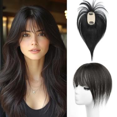 Imagem de Toppers de cabelo humano para mulheres de 20,3 cm, preto natural, peças de cabelo para queda de cabelo, adicionam volume para uso diário (8#1b)