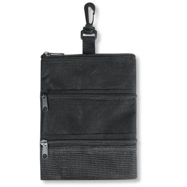 Imagem de Bolsa de golfe impermeável, bolsa de bola removível com 3 bolsos para armazenar bolas de golfe e outros itens de valor, clipes para calças e acessórios essenciais para entusiastas de esportes