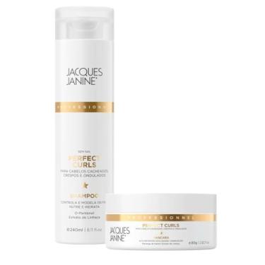 Imagem de Kit Jacques Janine Power Perfect Curls Shampoo 240ml Máscara Alta Definição 80g