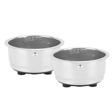 Imagem de Cesta de filtro portátil de 51 mm, cesta de filtro de café de aço inoxidável, 2 xícaras, filtro ultrafino para máquina de café e máquina de café expresso semiautomática, aço inoxidável 304, 51 mm, 2