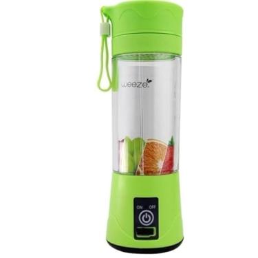 Imagem de Mini Liquidificador Portatil Personal Blender Recarregavel USB 6 Laminas Bateria Longa Duracao Academia Viagens Smoothies Shakes (Verde)