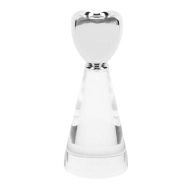 Imagem de AUNMAS Suporte de Vela Suporte de Castiçal Híbrido de Acrílico e Ferro para Velas Sem Chama de chá Cônico Com Base Estável para Festas de Casamento de Natal Decoração de Casa (Prata)