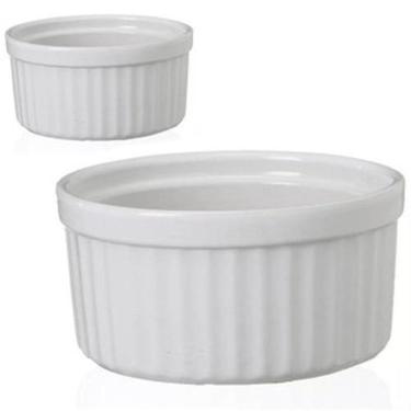 Imagem de Kit 2 Ramequim De Porcelana Branco 10,5Cm- 8426