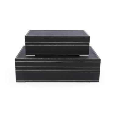 Imagem de CAIXA ORGANIZADORA MDF PTO 22X36X10CM JG C/ 2 PC