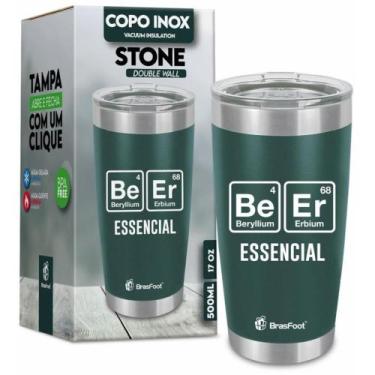 Imagem de Copo Termico Stone Verde ESC. Beer 500ML C/