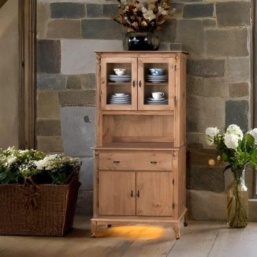 Imagem de Arca Oratório 4 Portas E Gaveta Com Pés Luiz Xv - Cera (madeira Bruta)