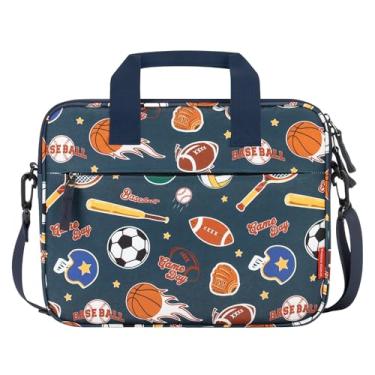 Imagem de Choco Mocha Bolsa infantil para tablet para meninos, estojo de transporte para tablet de 12,5 polegadas para Fire 7 8 10, Fire HD 8 10/Pro, Chromebook, Kindle Kids Edition, azul bola