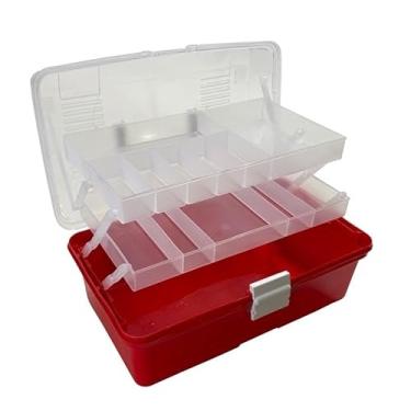 Imagem de Caixas Organizadoras, Maleta Organizadora Multiuso Mega Box(34x20cm)(Vermelho + Mini Baby Box)