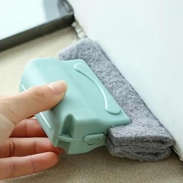 Imagem de Escova de limpeza para janela, esponja de limpeza multiuso com alça para superfícies de cozinha, janelas, pia e balcão