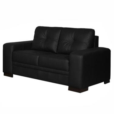 Imagem de Sofá 2 Lugares 170cm Milano Couro Preto Fosco Gran Belo